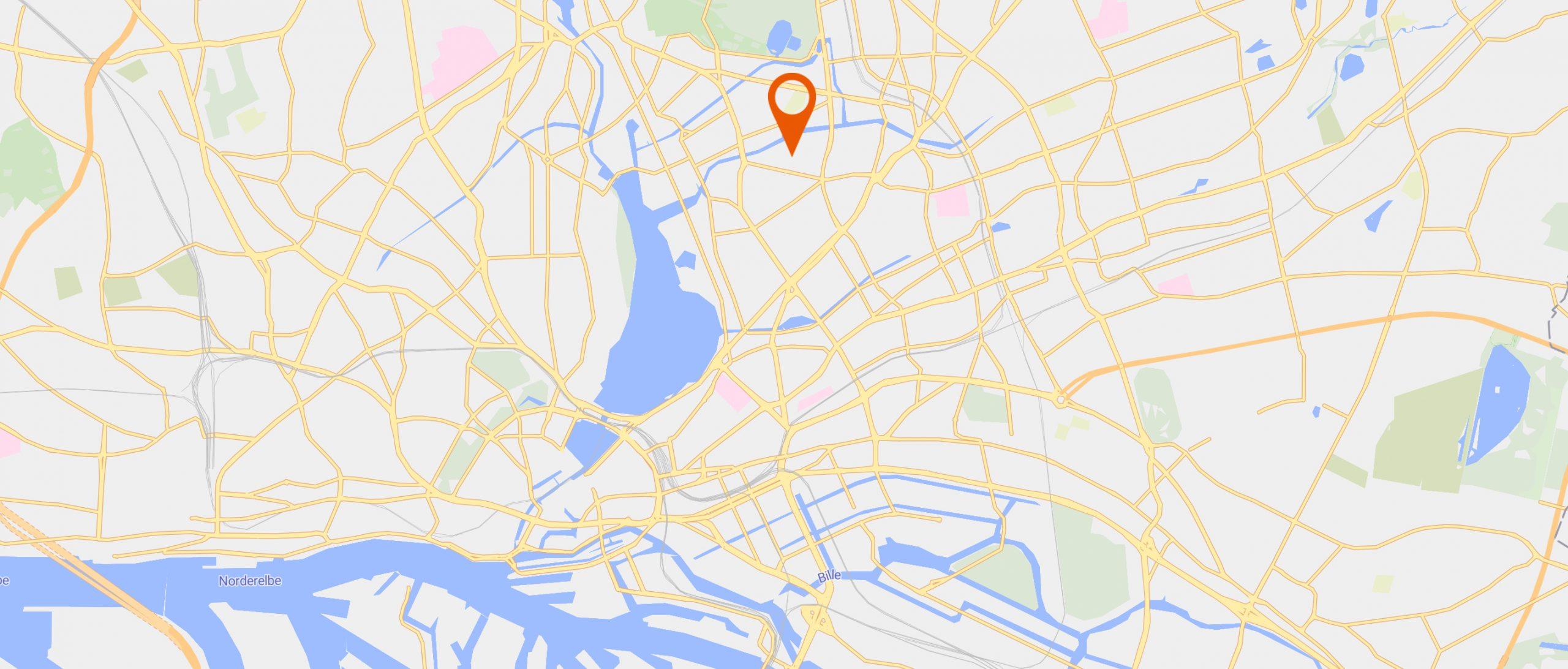 Orange Cube Werbeagentur Hamburg Lage-Karte