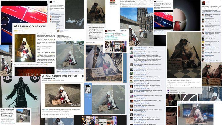 Social Media Response auf Hitmann Original Assassin Guerilla-Werbung