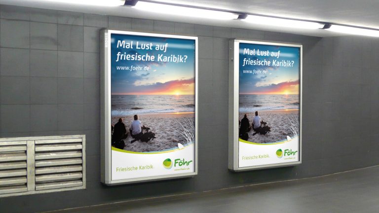 Citylight-Plakat mit Werbung für Insel Föhr