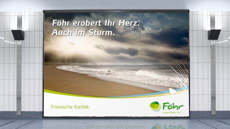 Grossflächenplakat mit Werbung für Insel Föhr