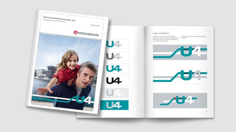 Design-Manual zur U4 Werbekampagne für die Hamburger Hochbahn