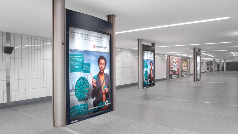 Werbung für Hamburger Hochbahn