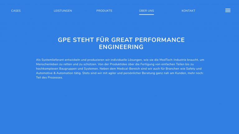 GPE Multisite Webseiten-Design