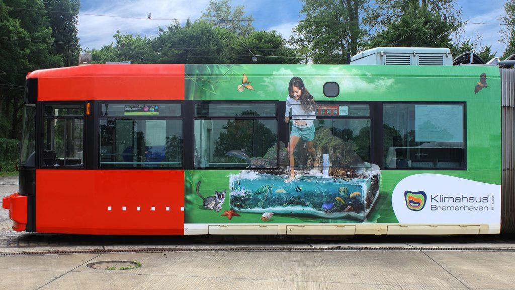 Klimahaus Bremerhaven Straßenbahn-Gestaltung