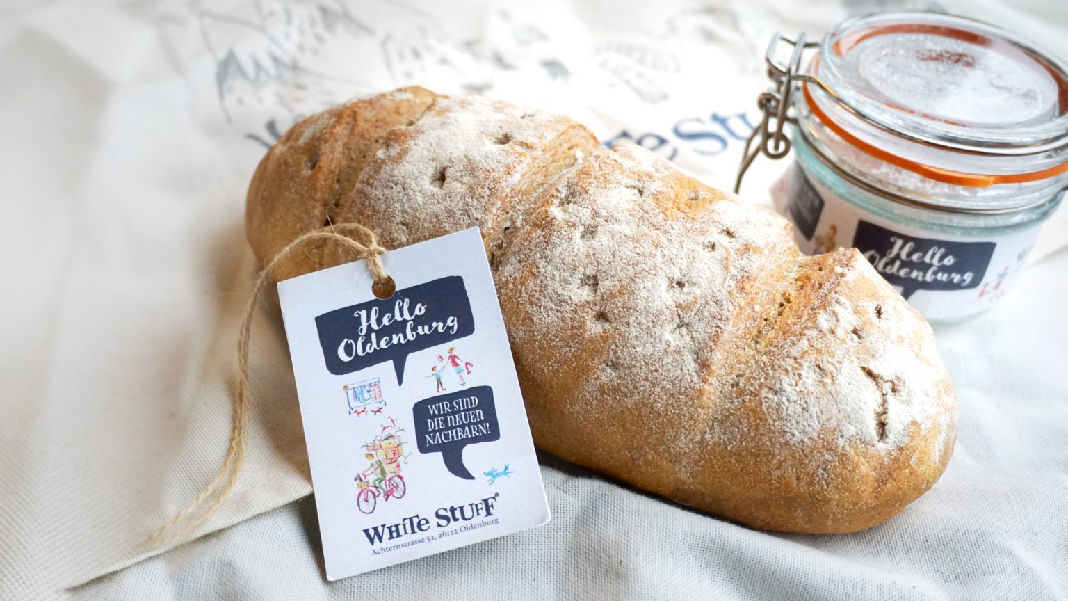 Brot und Salz als Presse-Give-away zur White Stuff Eröffnung