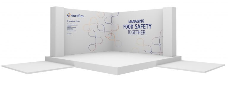 Eurofins-Lebensmittelanalytik Messestand-Design
