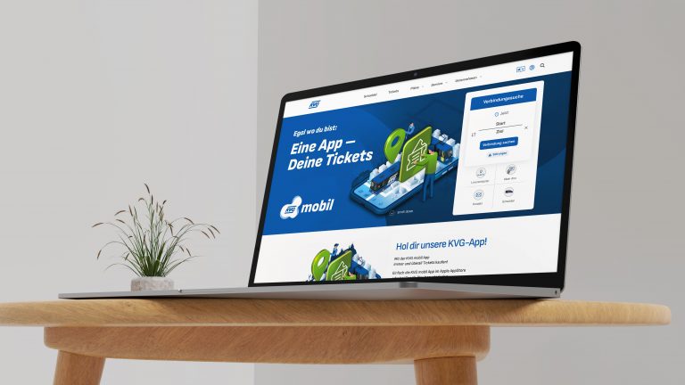 Web-Design für ÖPNV Mobilitätsplattform KVGmobil der KVG Kassel