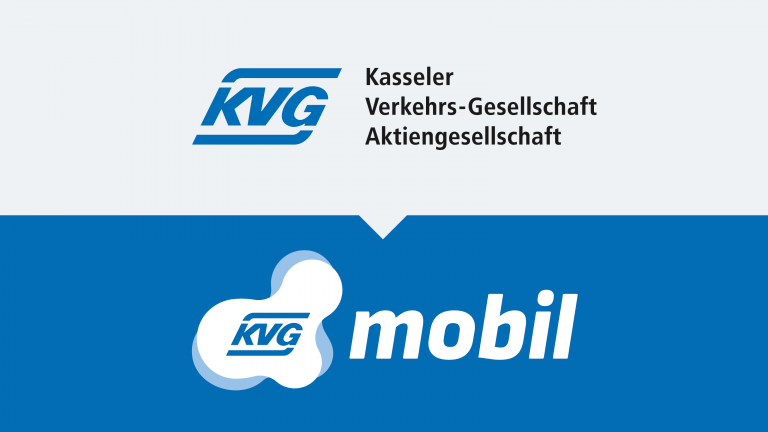 Logo-Design für ÖPNV Mobilitätsplattform KVGmobil der KVG Kassel