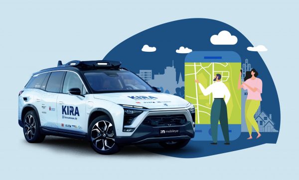 Keyvisual Kira autonome Fahrzeuge im ÖPNV