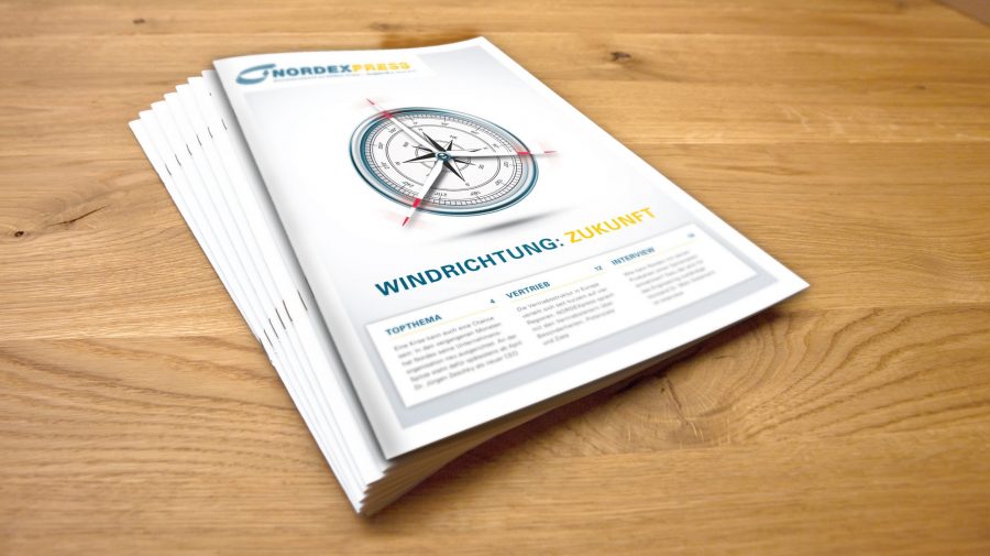 Mitarbeiter-Magazin-Design im Bereich Windenergie